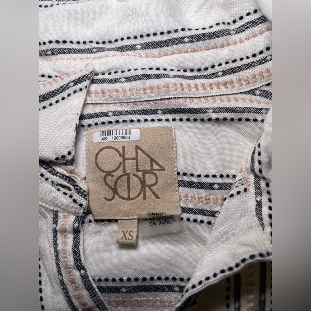 Chaser Button Up Striped Shirt Size XS - Picture 7 of 7